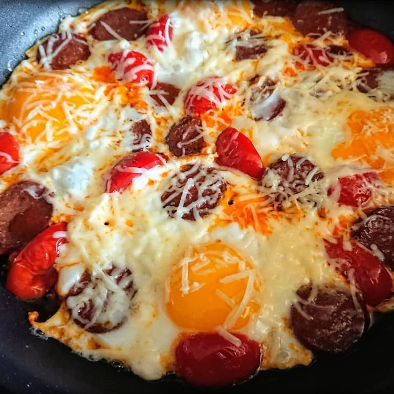 Kavurma Kaşarlı Omlet